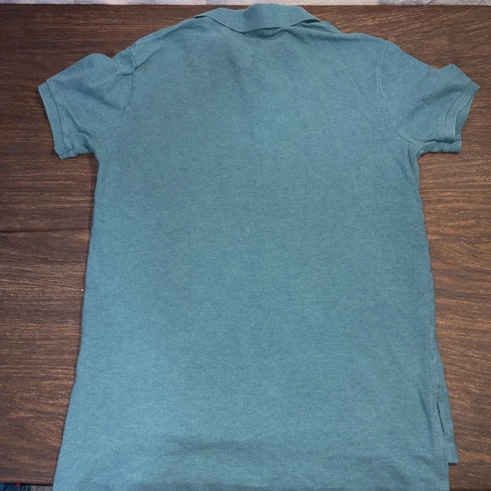 Polo Ralph Lauren Men's Medium Custom Fit Short Sleeve Teal Polo Shirt